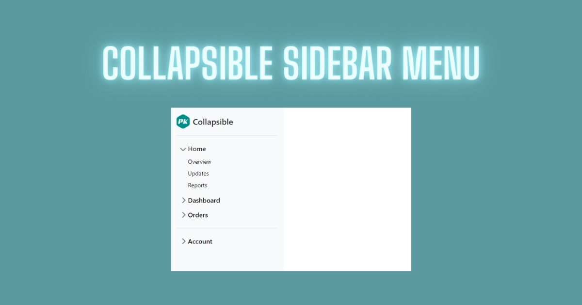 Collapsible Sidebar Menu in Boostrap 5