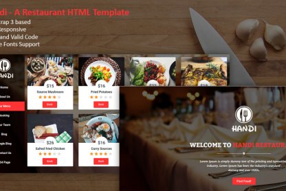 Handi - A Restaurant HTML Responsive Template